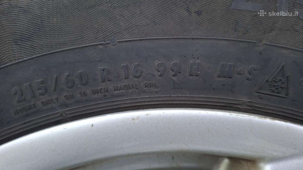 215/60 R16 ratlankiai su padangomis - nuotraukos Nr. 9