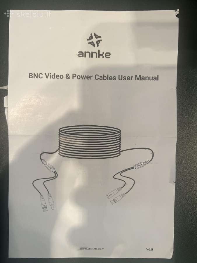 Annke Bnc kamerų kabeliai 30 m–4 vnt., - nuotraukos Nr. 3