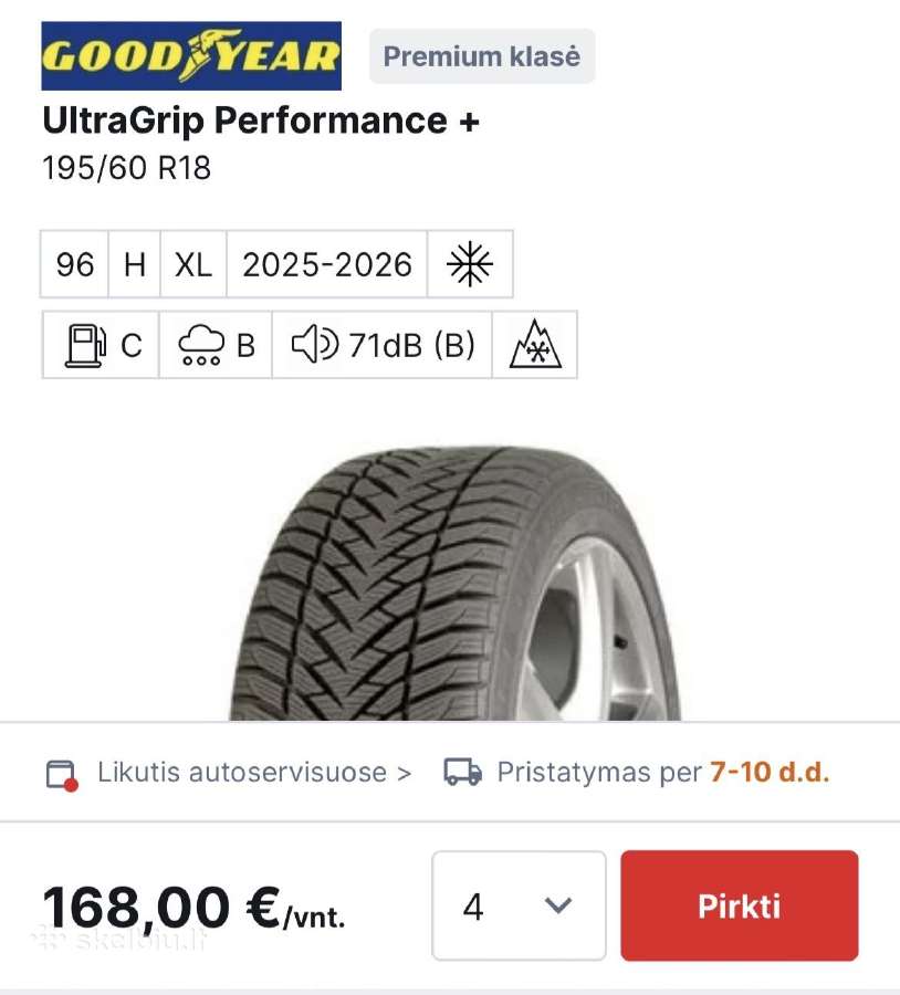 Padangos Goodyear Ultragrip Performance + - nuotraukos Nr. 8