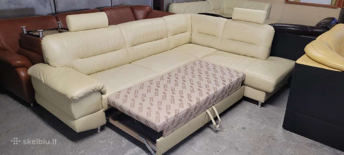 Sofa lova odinis kampas su Patalynes dėže - nuotraukos Nr. 4