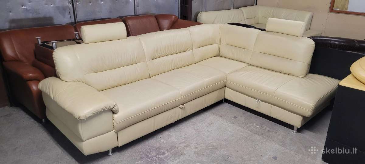 Sofa lova odinis kampas su Patalynes dėže - nuotraukos Nr. 3