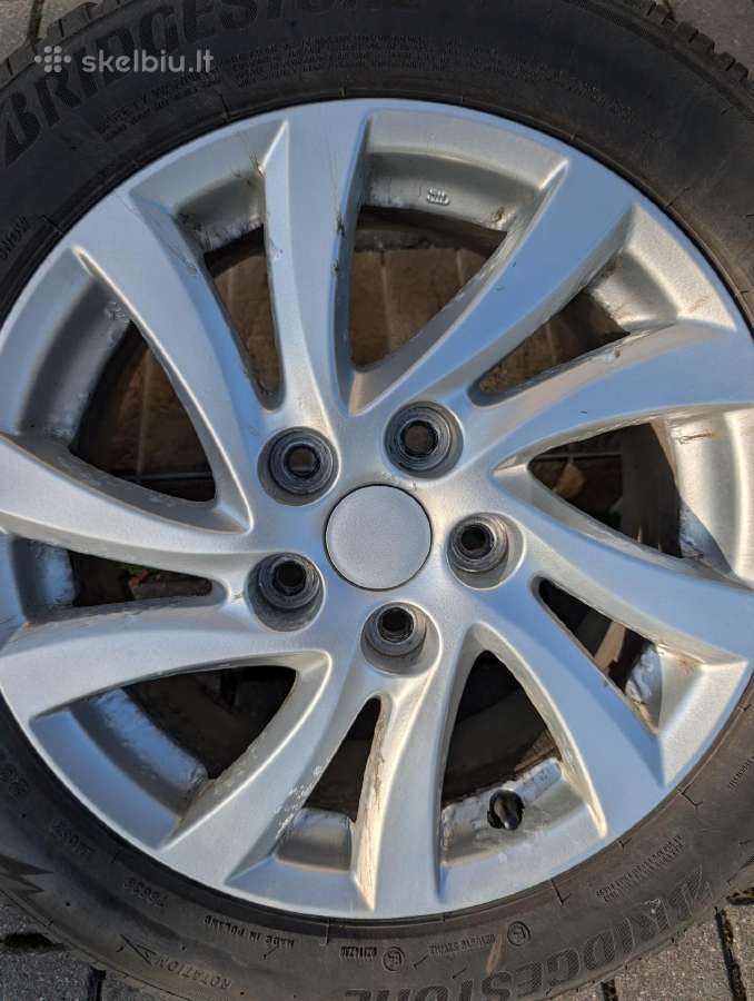 Mazda R16 ratlankiai su žieminėmis padangomis - nuotraukos Nr. 9
