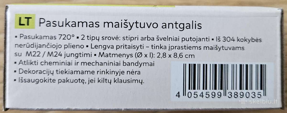 Maišytuvo antgalis pasukamas - nuotraukos Nr. 3