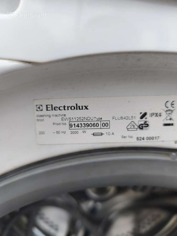 Parduodama veikianti Electrolux skalbimo mašina - nuotraukos Nr. 3