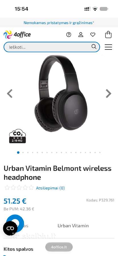 Urban Vitamin Belmont wireless headphone - nuotraukos Nr. 6