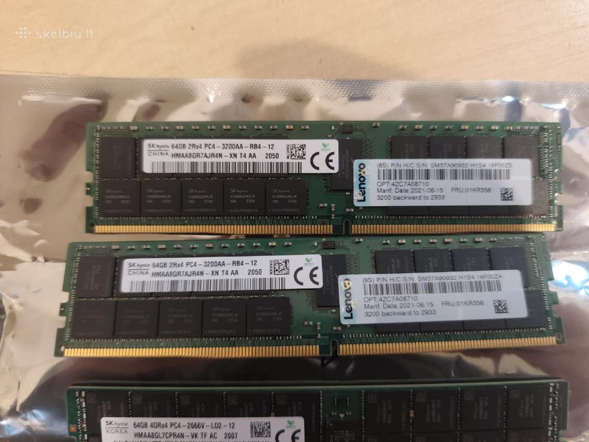 Serverinė RAM Ddr4 Ecc Rdimm – 32 GB ir 64 GB - nuotraukos Nr. 2
