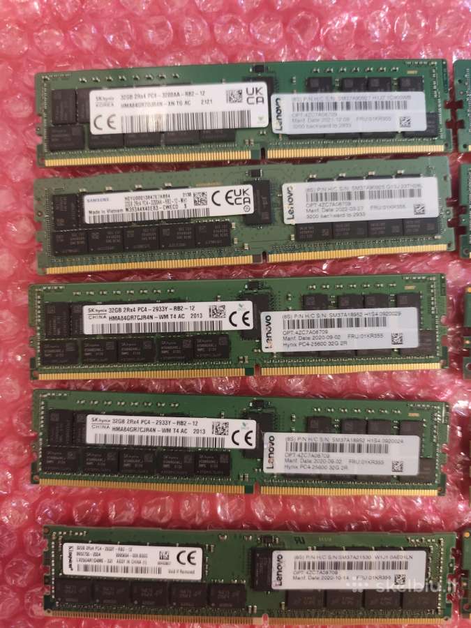 Serverinė RAM Ddr4 Ecc Rdimm – 32 GB ir 64 GB - nuotraukos Nr. 5