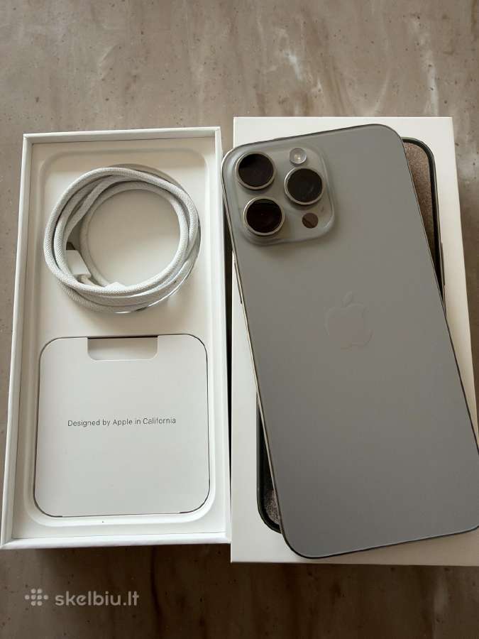 iPhone 15 Pro Max Natural Titanium 256 GB - nuotraukos Nr. 2