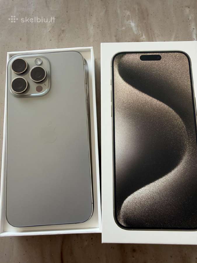 iPhone 15 Pro Max Natural Titanium 256 GB - nuotraukos Nr. 3
