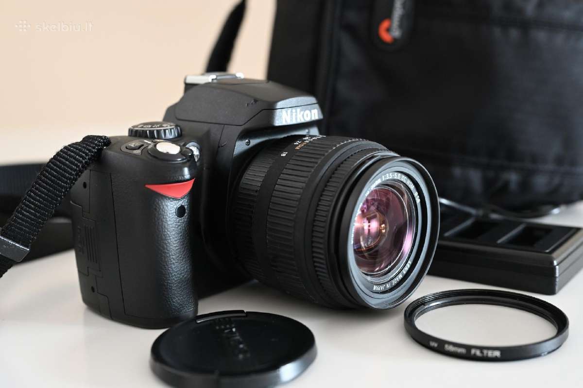 Nikon D40 Body su Sigma 18-50mm Hsm objektyvu - nuotraukos Nr. 2