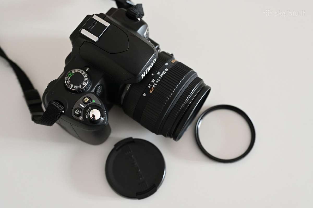 Nikon D40 Body su Sigma 18-50mm Hsm objektyvu - nuotraukos Nr. 3