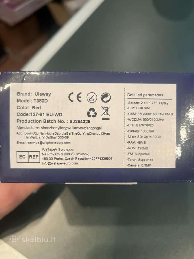 Uleway T380d 4G telefonas senjorams – 2 ekranai - nuotraukos Nr. 3