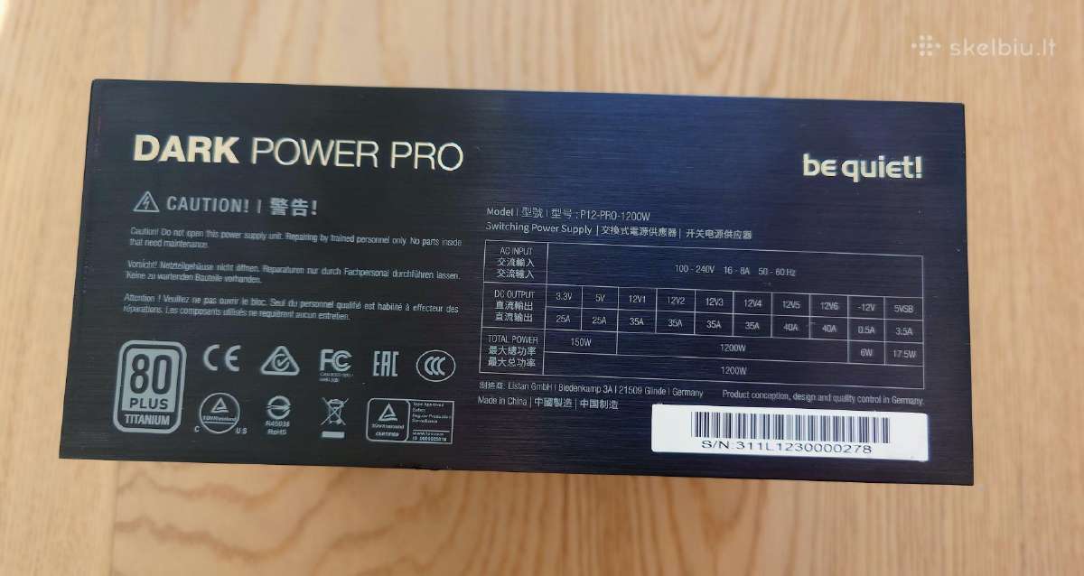 Be Quiet! Dark Power Pro 12 1200w - nuotraukos Nr. 3
