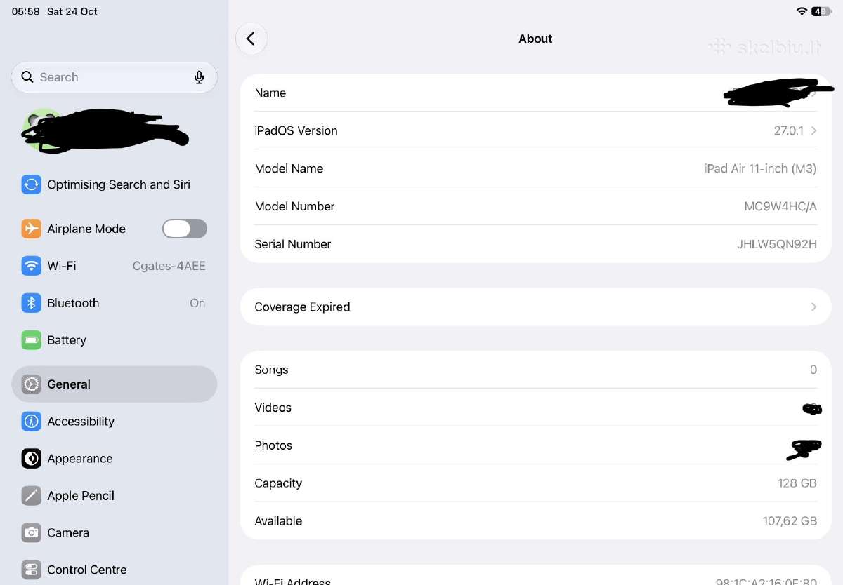 Apple iPad Air M3 2025 128gb wi-fi - nuotraukos Nr. 21