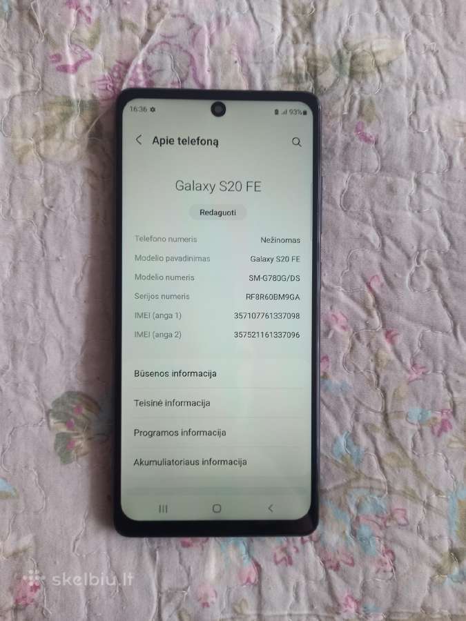 Samsung s 20 fe 128gb - nuotraukos Nr. 5