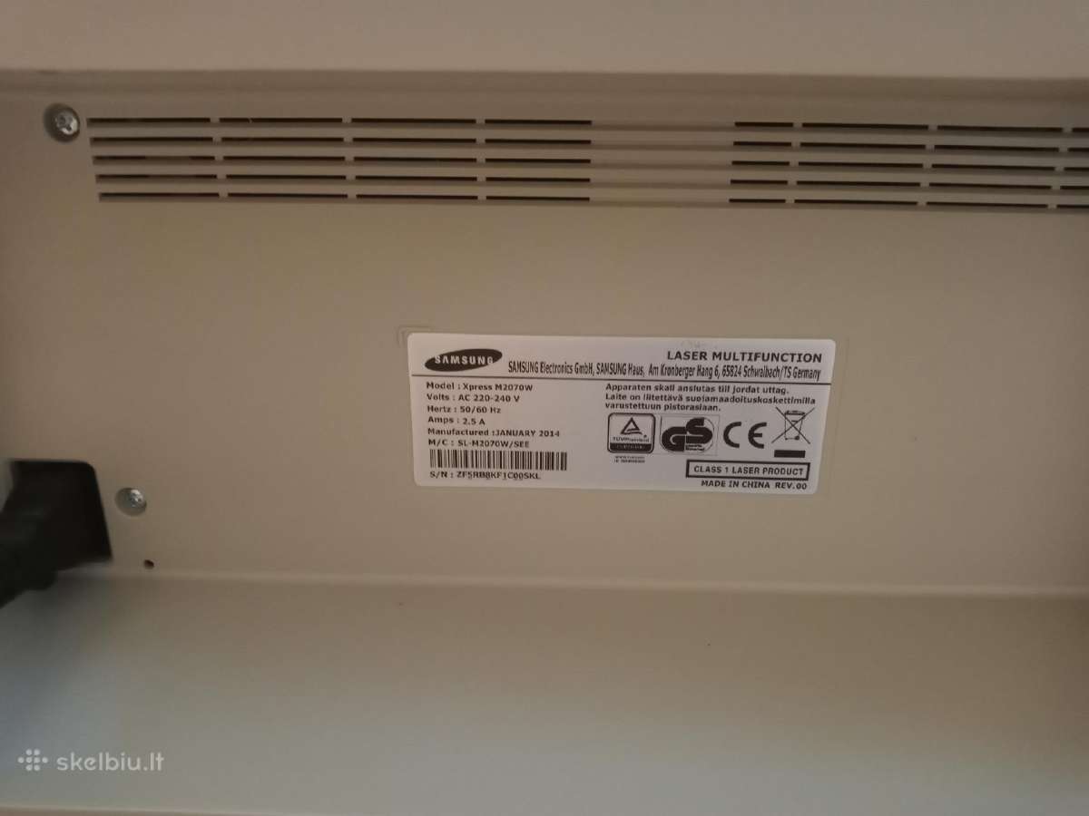 Samsung Xpress M2070w spausdintuvas - nuotraukos Nr. 5