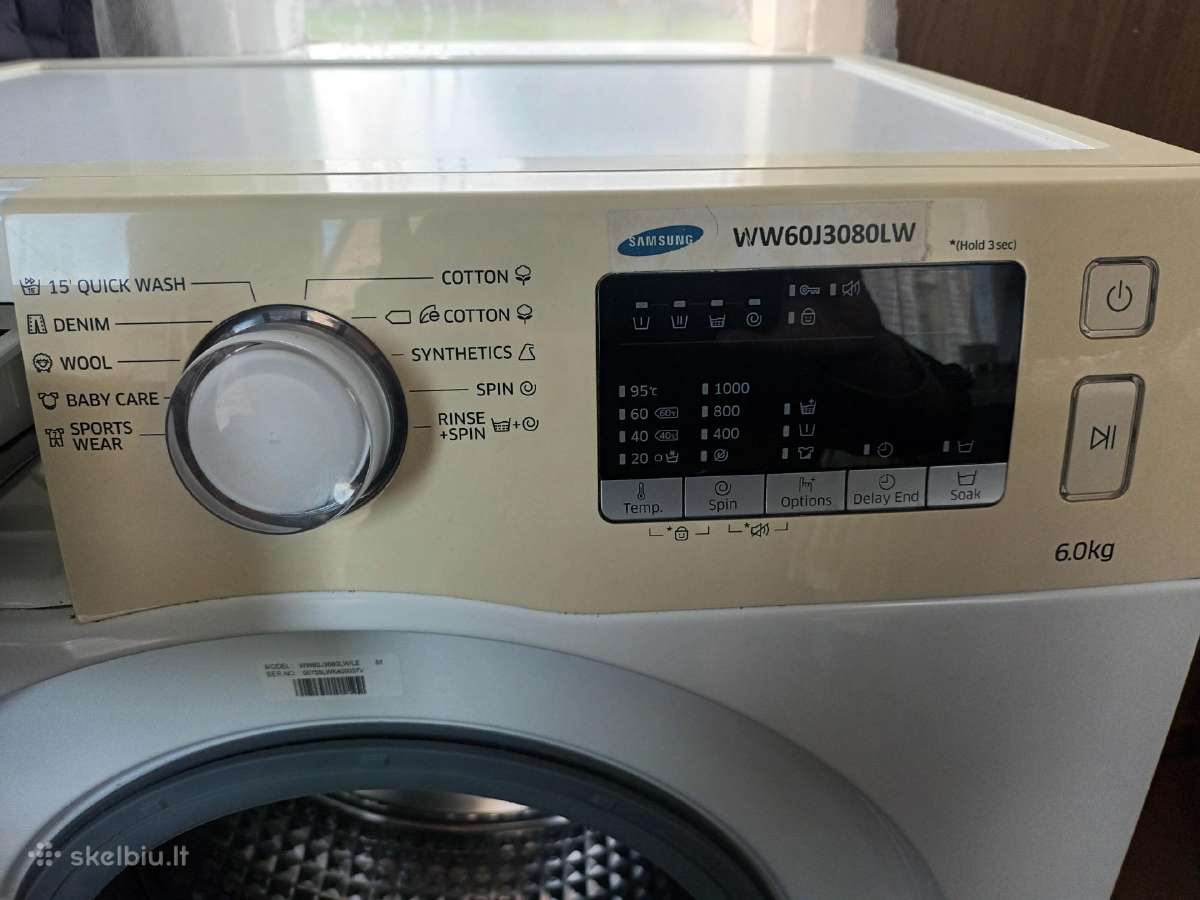 Veikiančią, tvarkingą skalbimo mašiną Samsung - nuotraukos Nr. 3