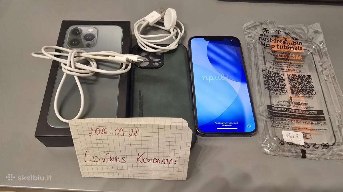 iPhone 13 pro, idealios būklės Battery healt 100% - nuotraukos Nr. 3