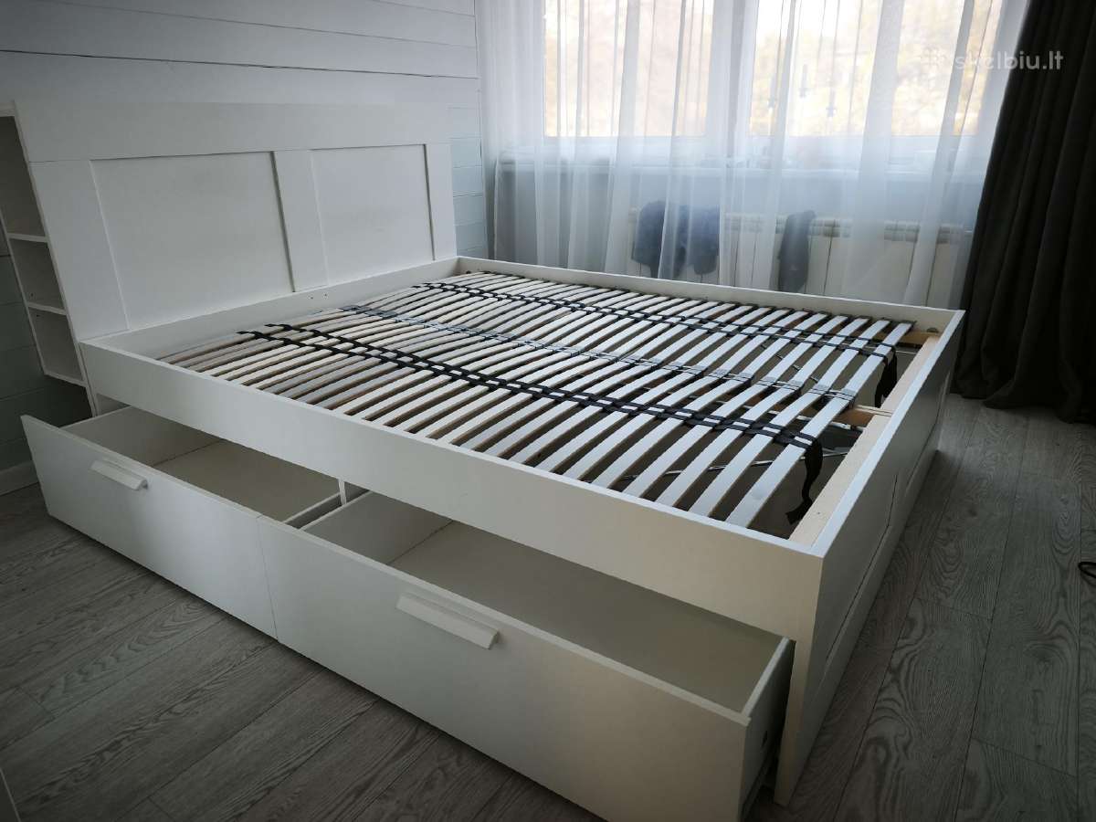 Parduodu Ikea lovą Brimnes 160x200 cm - nuotraukos Nr. 3