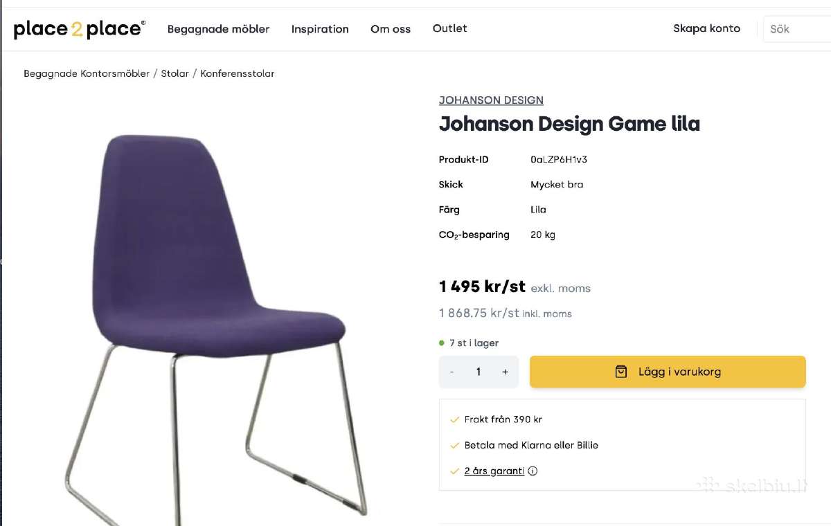 3 Kėdės - Johanson Design - nuotraukos Nr. 4