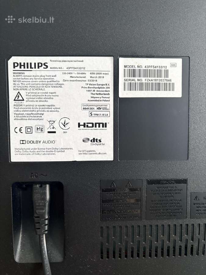 Philips 43pfs4132/12 - nuotraukos Nr. 3