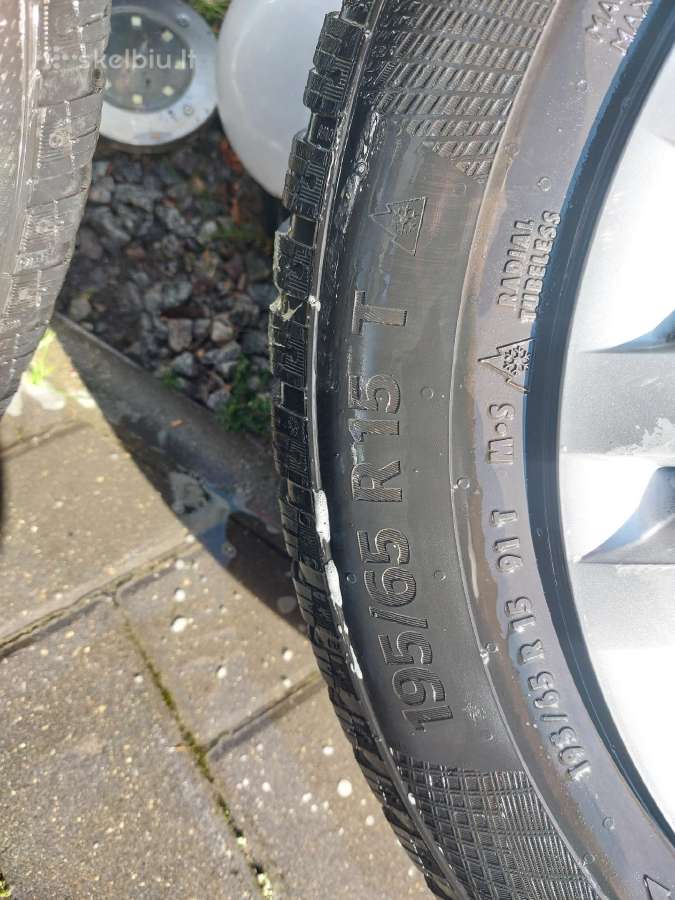 Žieminės padangos R15 195/65 su ratlankiais - nuotraukos Nr. 5