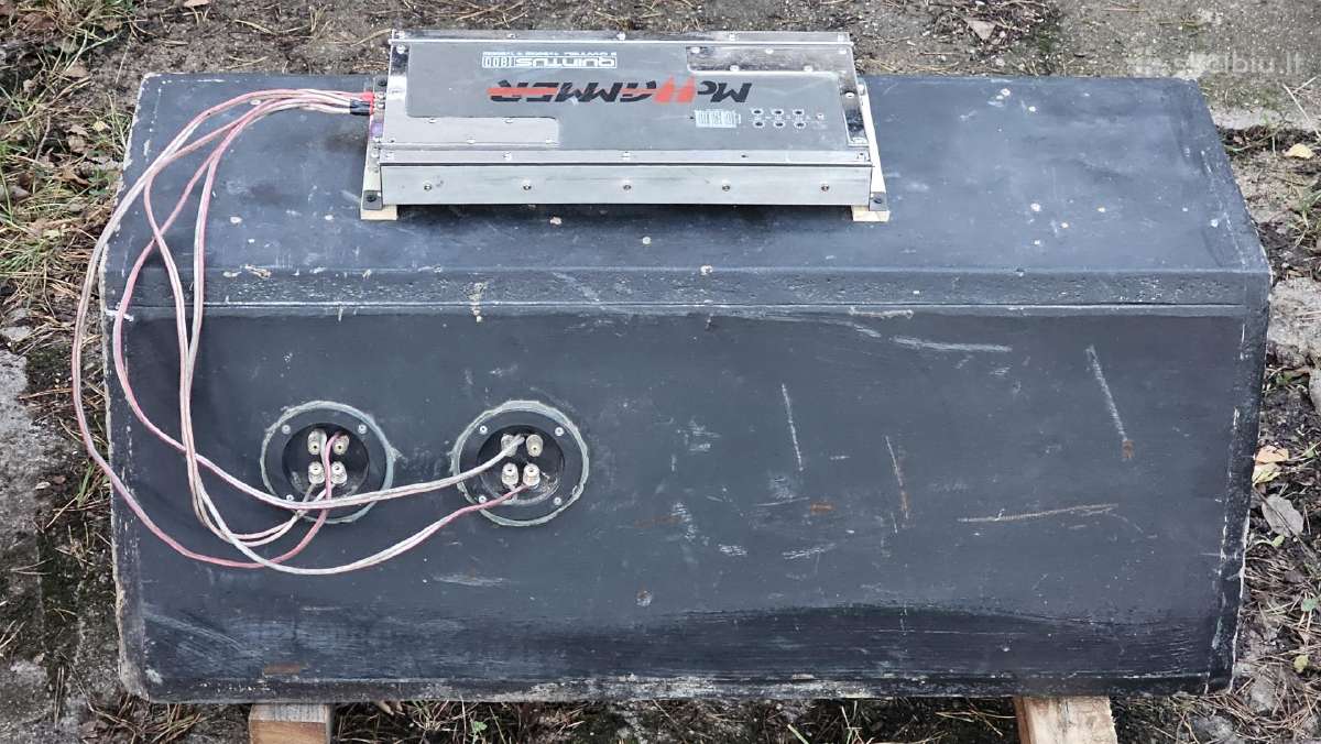 Žemų dažnių kolonėlė- subas 1600wmax 2x 12" - nuotraukos Nr. 2