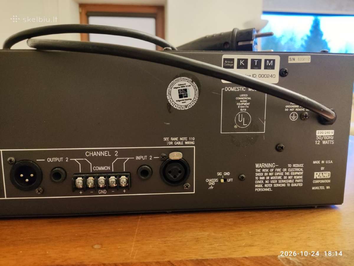 Rane Ge 60. Profesionalus ekvalaizeris (Usa). - nuotraukos Nr. 4