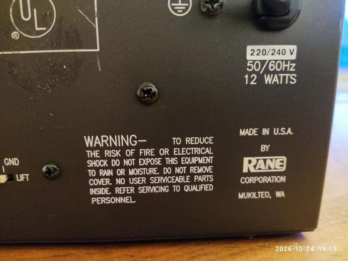 Rane Ge 60. Profesionalus ekvalaizeris (Usa). - nuotraukos Nr. 5