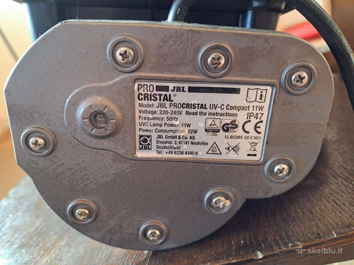 Parduodu vokišką Jbl Procristal Uv-c 11 W - nuotraukos Nr. 3