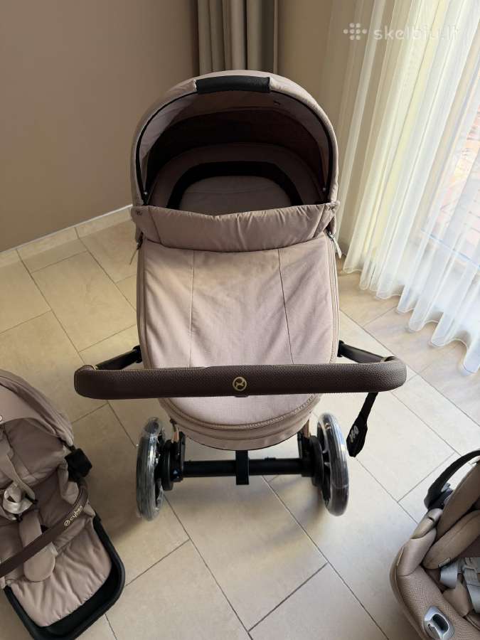 Cybex e-priam 4 Rose Gold Cozy Beige komplektas - nuotraukos Nr. 10
