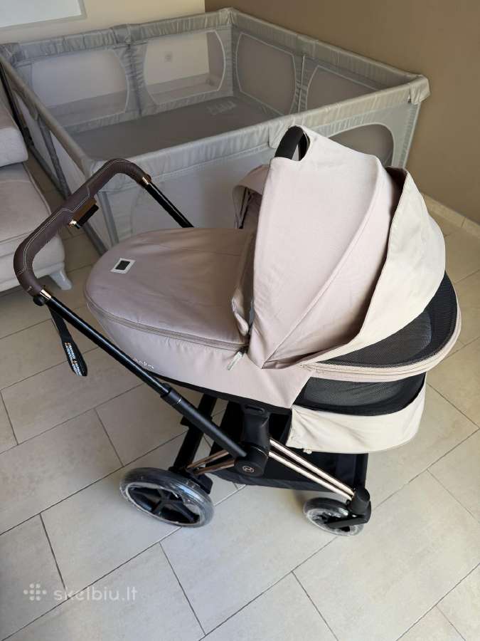 Cybex e-priam 4 Rose Gold Cozy Beige komplektas - nuotraukos Nr. 12
