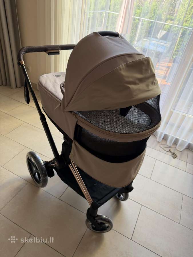 Cybex e-priam 4 Rose Gold Cozy Beige komplektas - nuotraukos Nr. 14