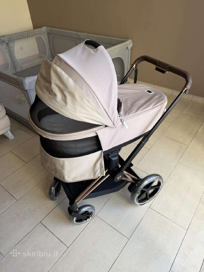 Cybex e-priam 4 Rose Gold Cozy Beige komplektas - nuotraukos Nr. 15