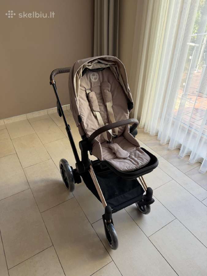 Cybex e-priam 4 Rose Gold Cozy Beige komplektas - nuotraukos Nr. 17