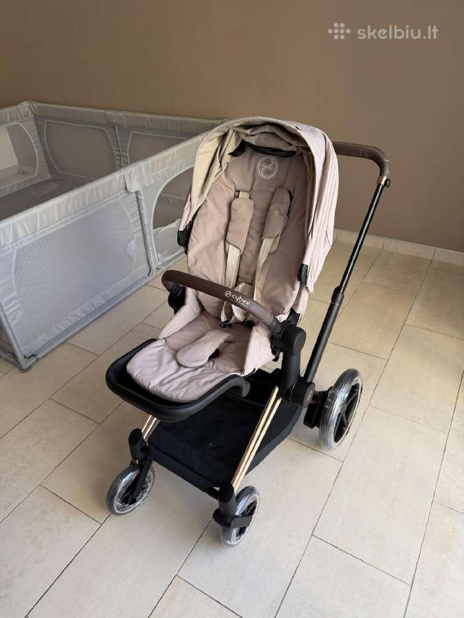 Cybex e-priam 4 Rose Gold Cozy Beige komplektas - nuotraukos Nr. 18