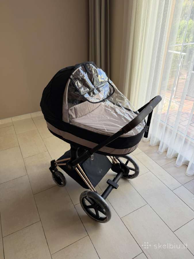 Cybex e-priam 4 Rose Gold Cozy Beige komplektas - nuotraukos Nr. 26