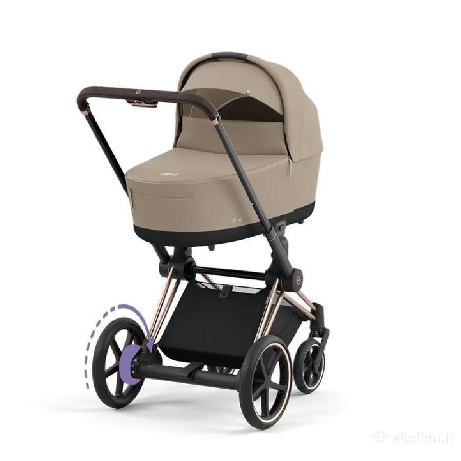 Cybex e-priam 4 Rose Gold Cozy Beige komplektas - nuotraukos Nr. 2