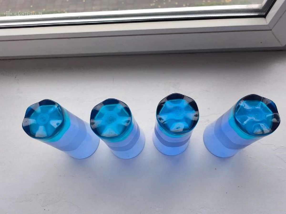 4 Tupperware aukštų plastikinių stiklinių rinkinys - nuotraukos Nr. 3