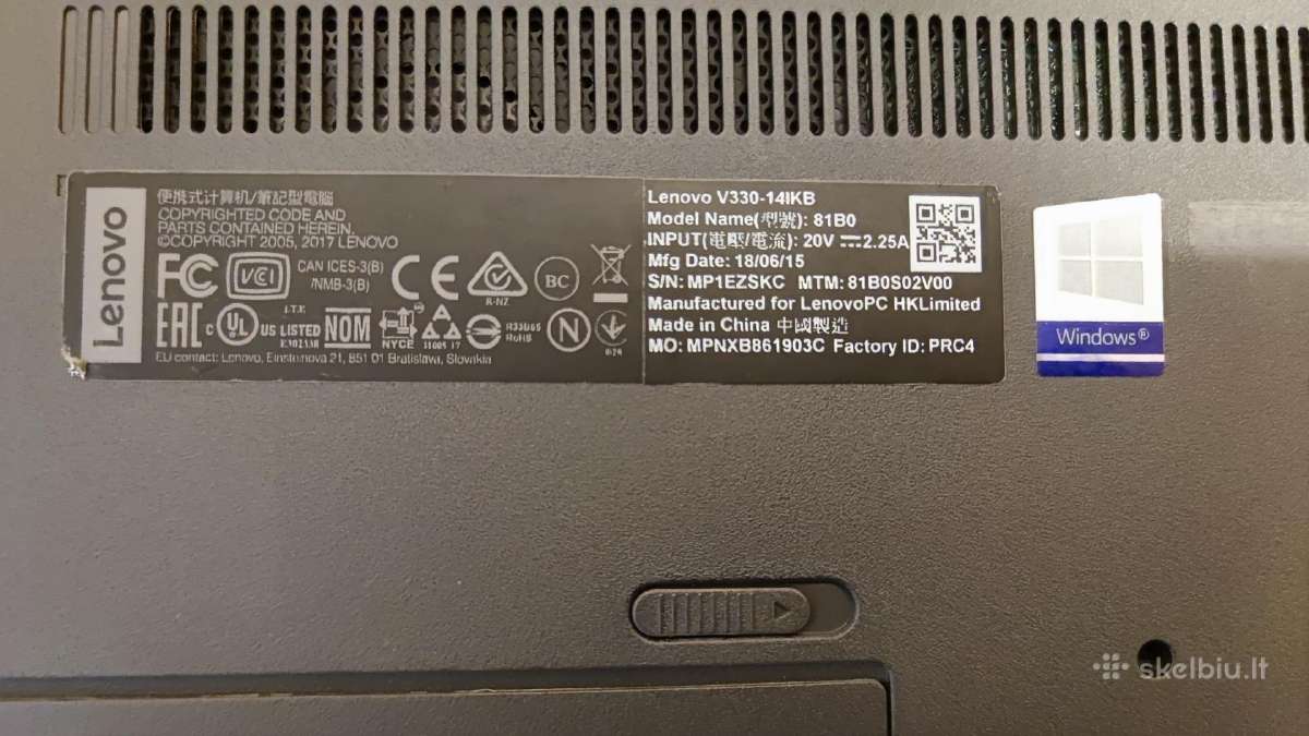Lenovo i5-8250u 8ram 275ssd 14 Full HD - nuotraukos Nr. 8