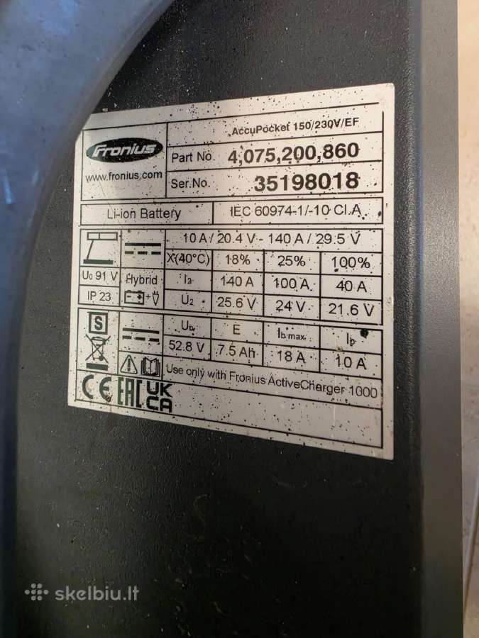 Fronius Accupocket 150/400 suvirinimo aparatas. - nuotraukos Nr. 3