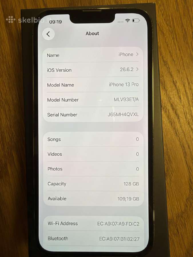 iPhone 13 Pro 128gb Graphite - nuotraukos Nr. 9