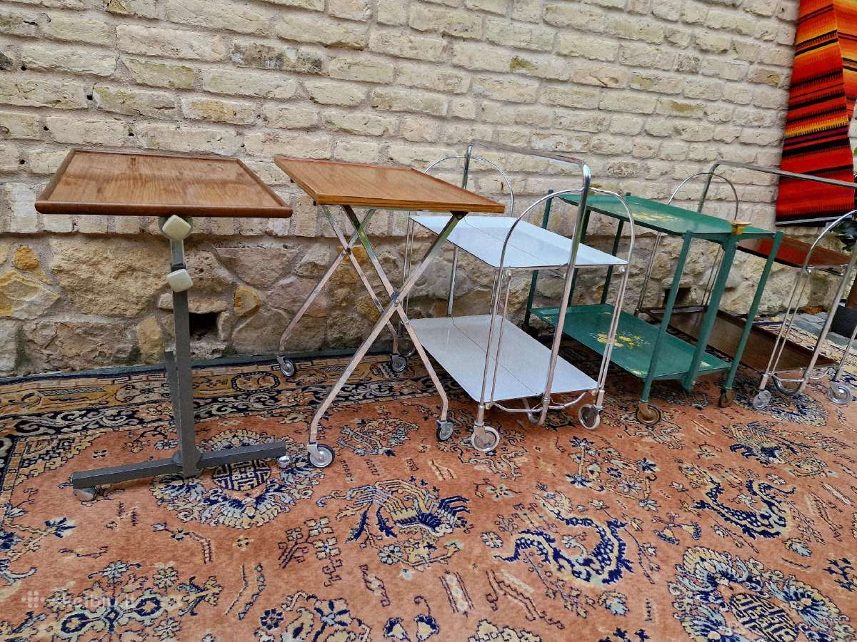 Vintažiniai mid century sulankstomi staliukai - nuotraukos Nr. 5