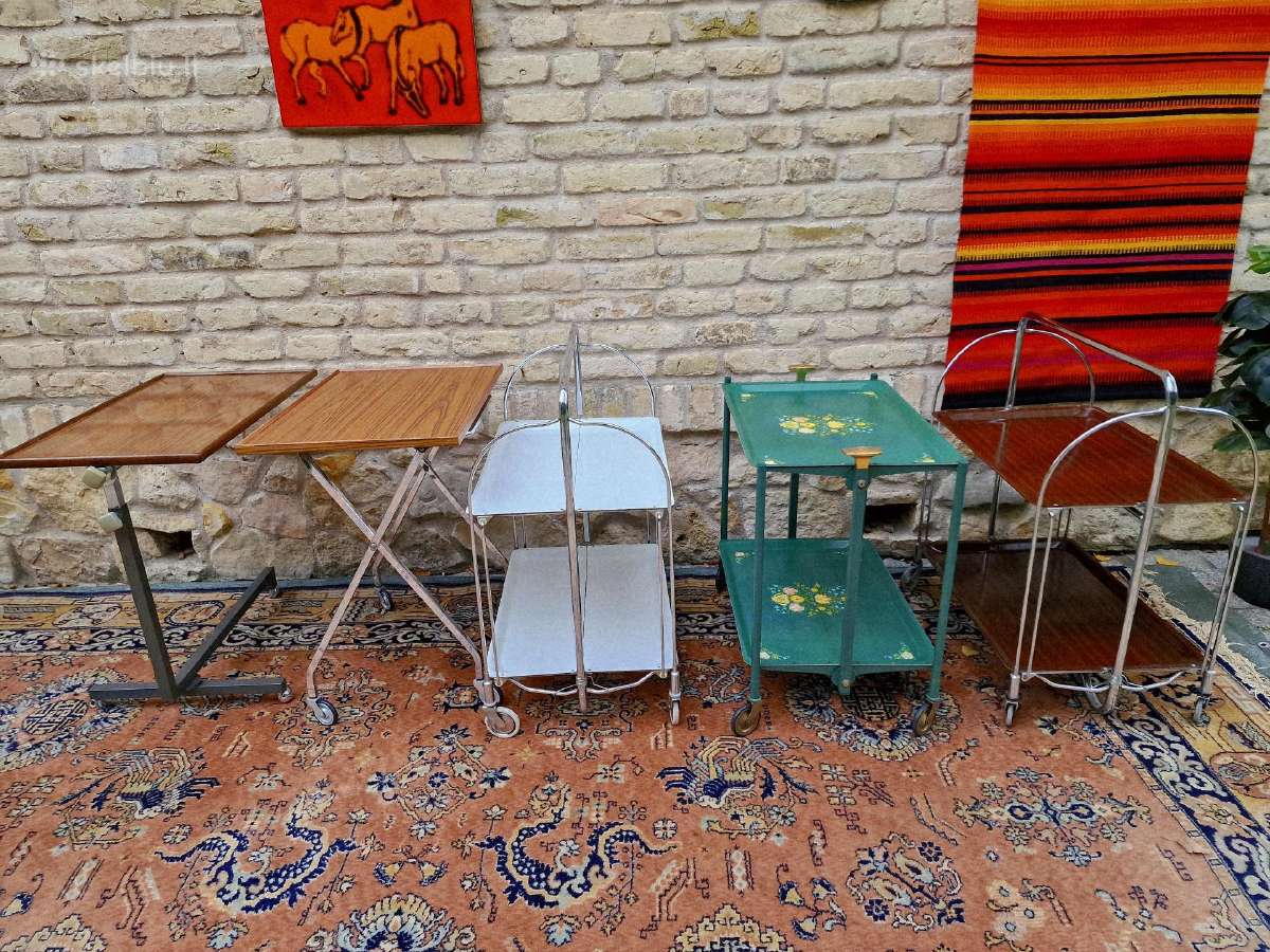 Vintažiniai mid century sulankstomi staliukai - nuotraukos Nr. 7
