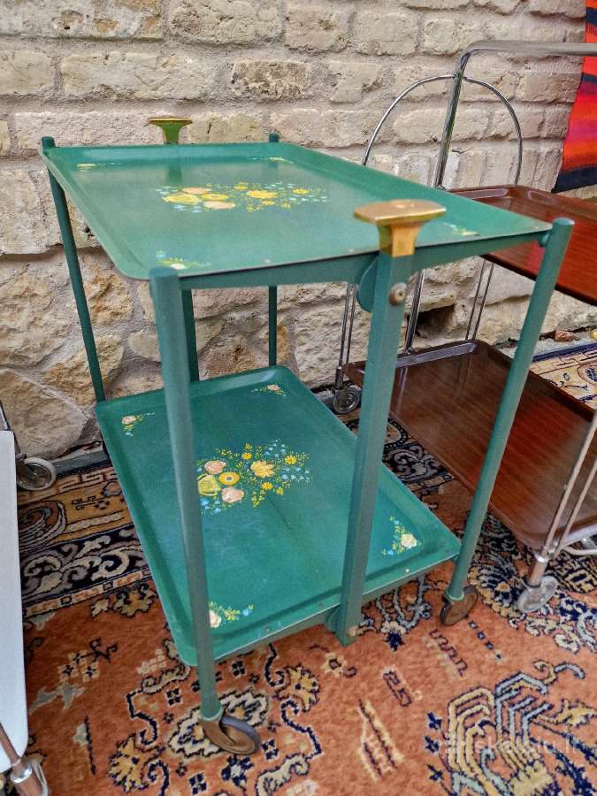 Vintažiniai mid century sulankstomi staliukai - nuotraukos Nr. 8