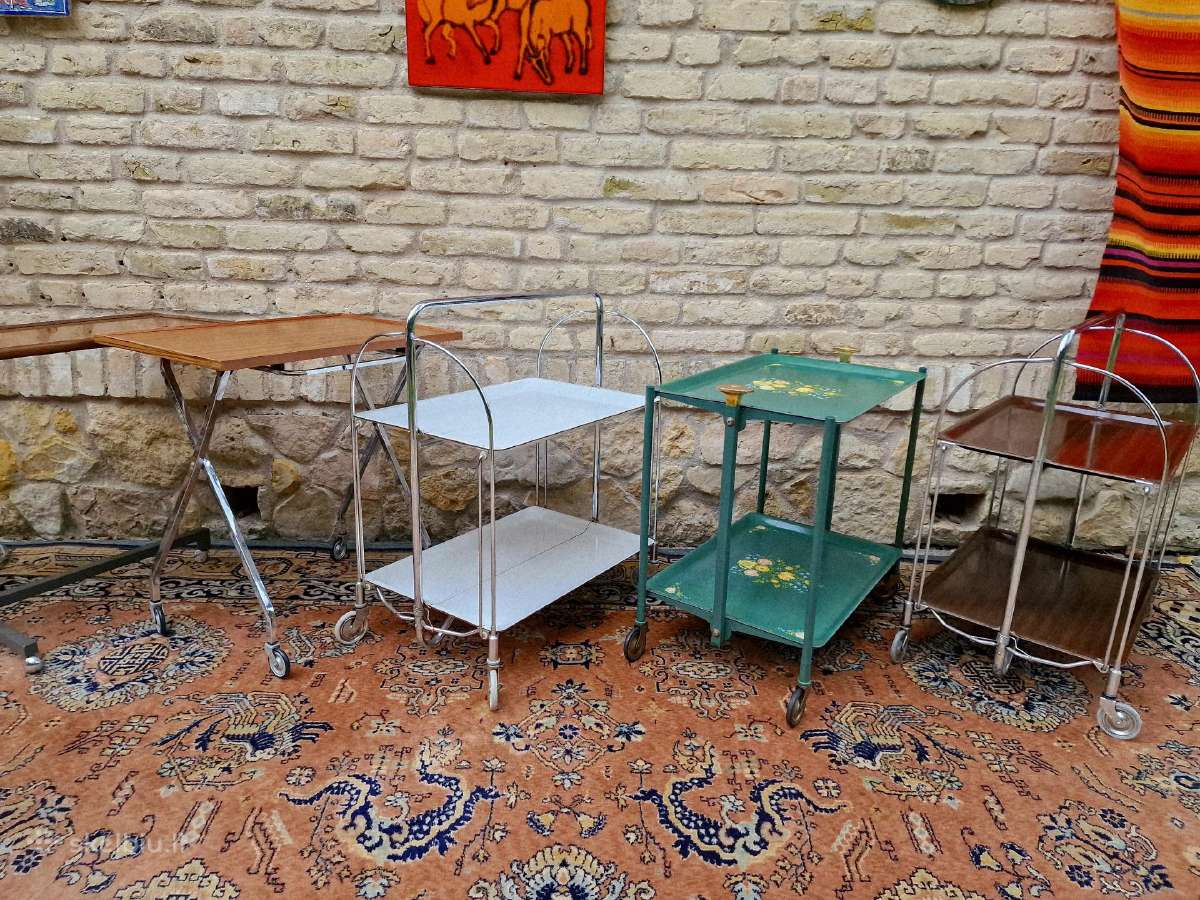 Vintažiniai mid century sulankstomi staliukai - nuotraukos Nr. 10