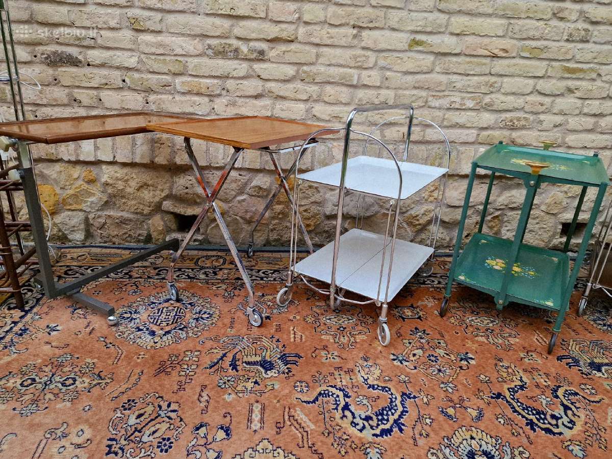 Vintažiniai mid century sulankstomi staliukai - nuotraukos Nr. 11