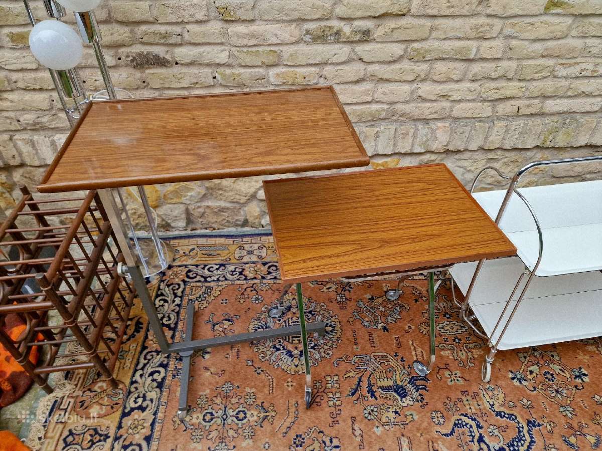 Vintažiniai mid century sulankstomi staliukai - nuotraukos Nr. 14
