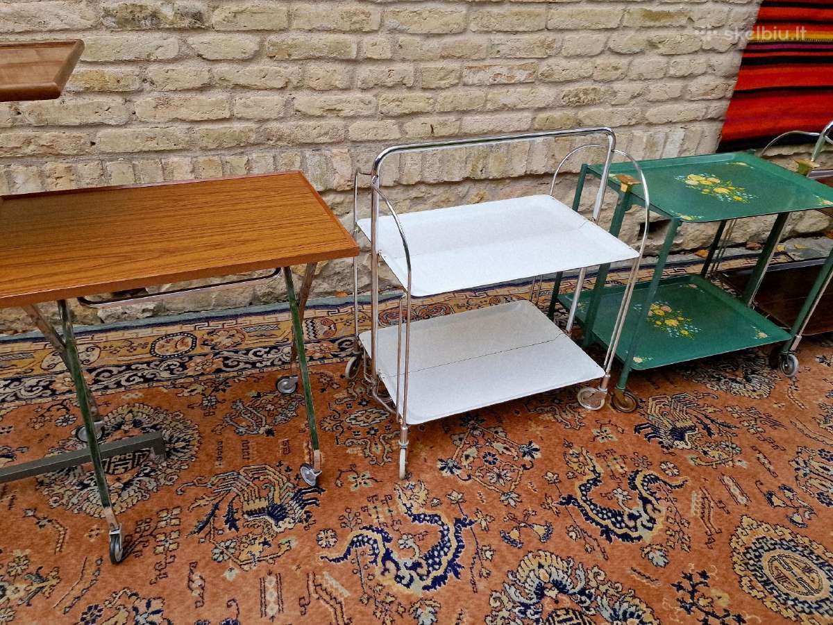 Vintažiniai mid century sulankstomi staliukai - nuotraukos Nr. 15