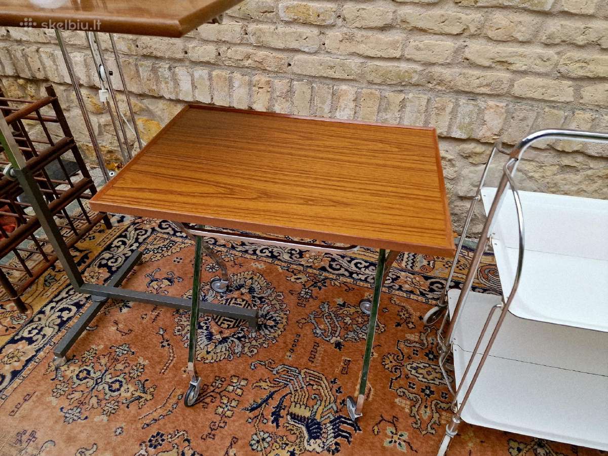 Vintažiniai mid century sulankstomi staliukai - nuotraukos Nr. 19